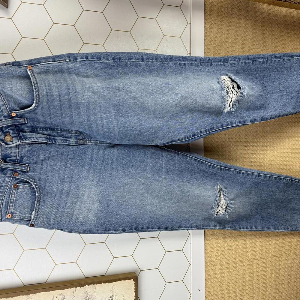 Madewell The Perfect Vintage Straight High-Waisted Distressed Jeans - Size - 29 - Picture 6 of 7